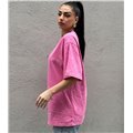 T-shirt oversized ''CARE'' (Φούξια)