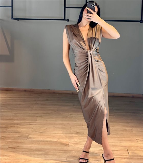 Αμάνικο φόρεμα Rowena (Καφέ)