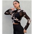 Μπλούζα με διαφάνεια Helena (Μαύρο)
