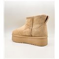 Παιδικά μποτάκια δίπατα με εσωτερική γούνα (Μπεζ)