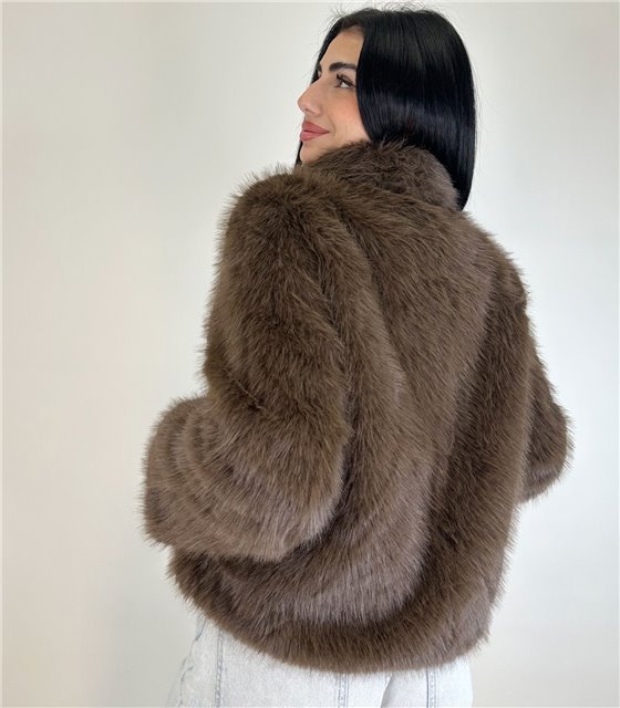 Γούνα κοντή Koralia (Καφέ)