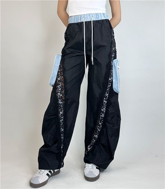 Ψηλόμεσο παντελόνι cargo parachute Haris