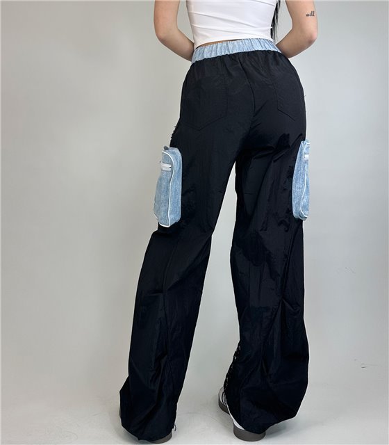 Ψηλόμεσο παντελόνι cargo parachute Haris