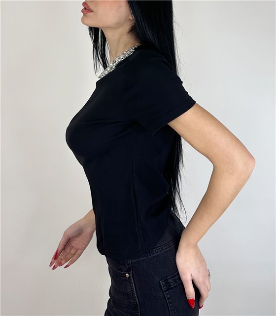 Μπλούζα με χάντρες και στρας Nova