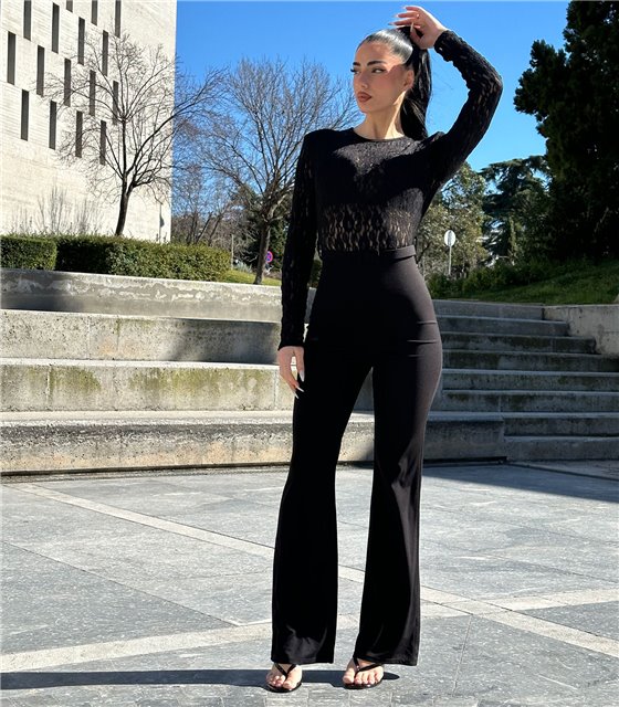 Ολόσωμη φόρμα δαντέλα Danai (Μαύρο)