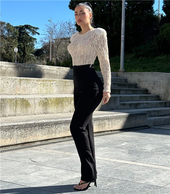 Ολόσωμη φόρμα δαντέλα Danai (Εκρού)