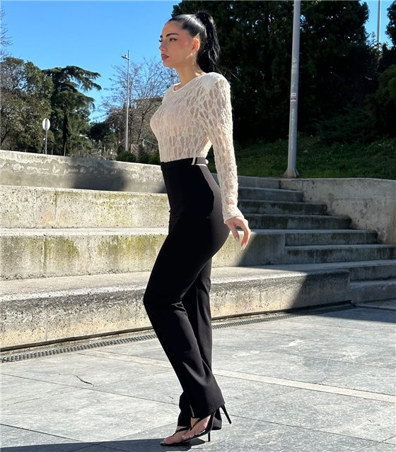 Ολόσωμη φόρμα δαντέλα Danai (Εκρού)