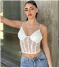 Μπούστο με δαντέλα Jane (Λευκό)