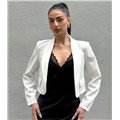 Elegant Cropped Σακάκι (Λευκό)