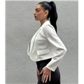 Elegant Cropped Σακάκι (Λευκό)