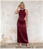 Φόρεμα μάξι με κορμάκι Camille (Μπορντό)