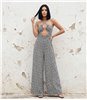 Ολόσωμη Φόρμα Animal Print με Cut-Out Λεπτομέρεια