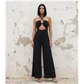 Ολόσωμη Φόρμα Total Black με Cut-Out Λεπτομέρεια