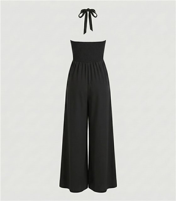 Ολόσωμη Φόρμα Total Black με Cut-Out Λεπτομέρεια
