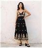 Boho Φόρεμα με Κεντητές Λεπτομέρειες (Μαύρο)