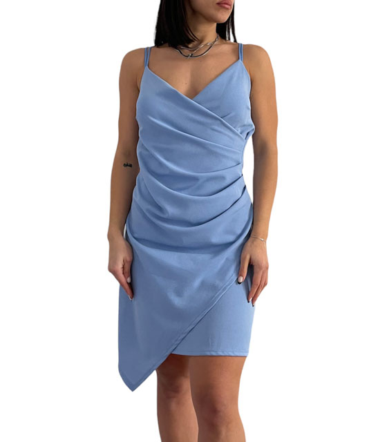 Φόρεμα εφαρμοστό με επένδυση (Γαλάζιο)
