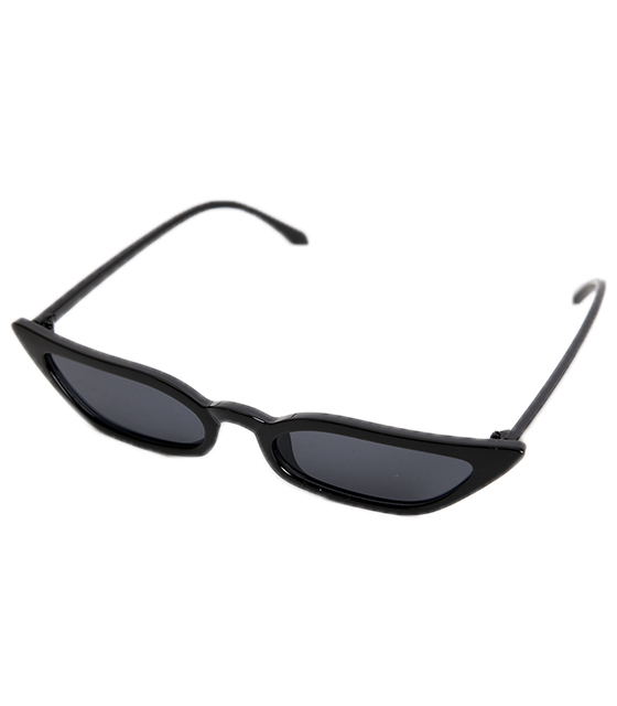 Γυαλιά ηλίου τετράγωνα με σχέδιο στο πλάι (Μαύρο)